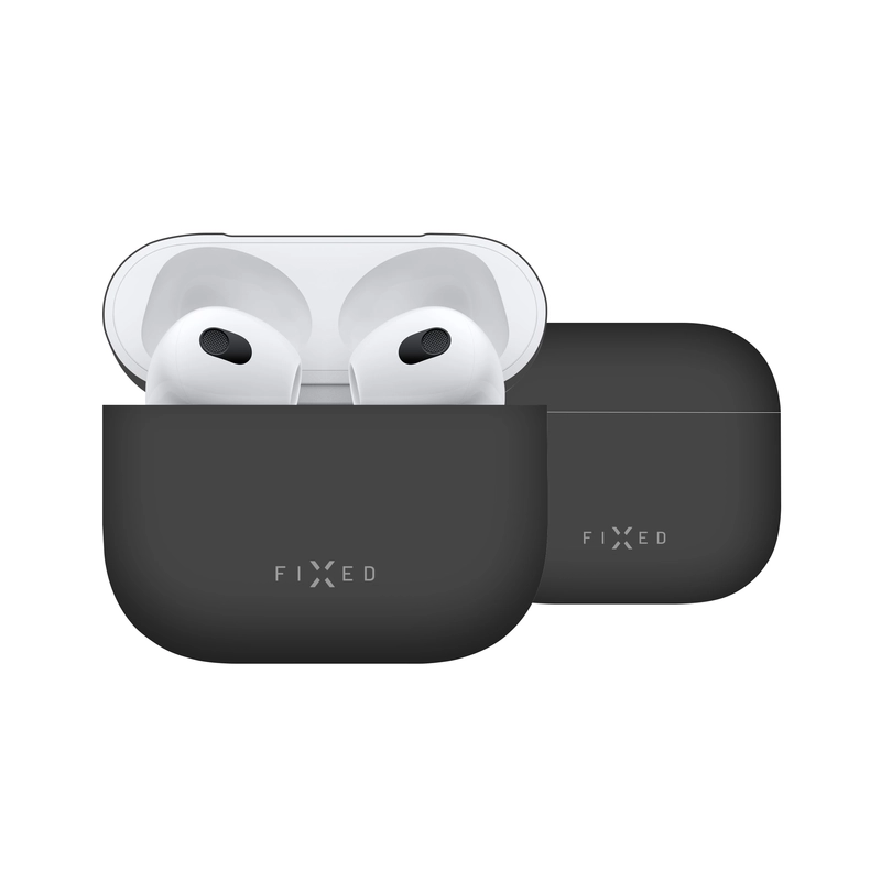 FIXED Silky Silikonikotelo Apple Airpods 3 Musta - 8013510