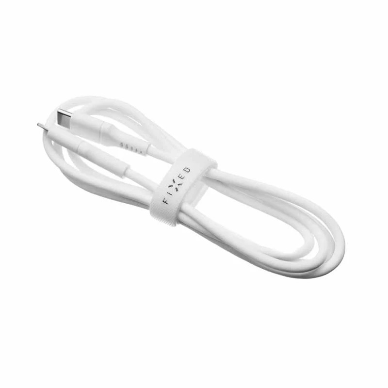 FIXED LIQUID Silikonikaapeli 60W USB-C/C 1.2m Valkoinen - 8014728