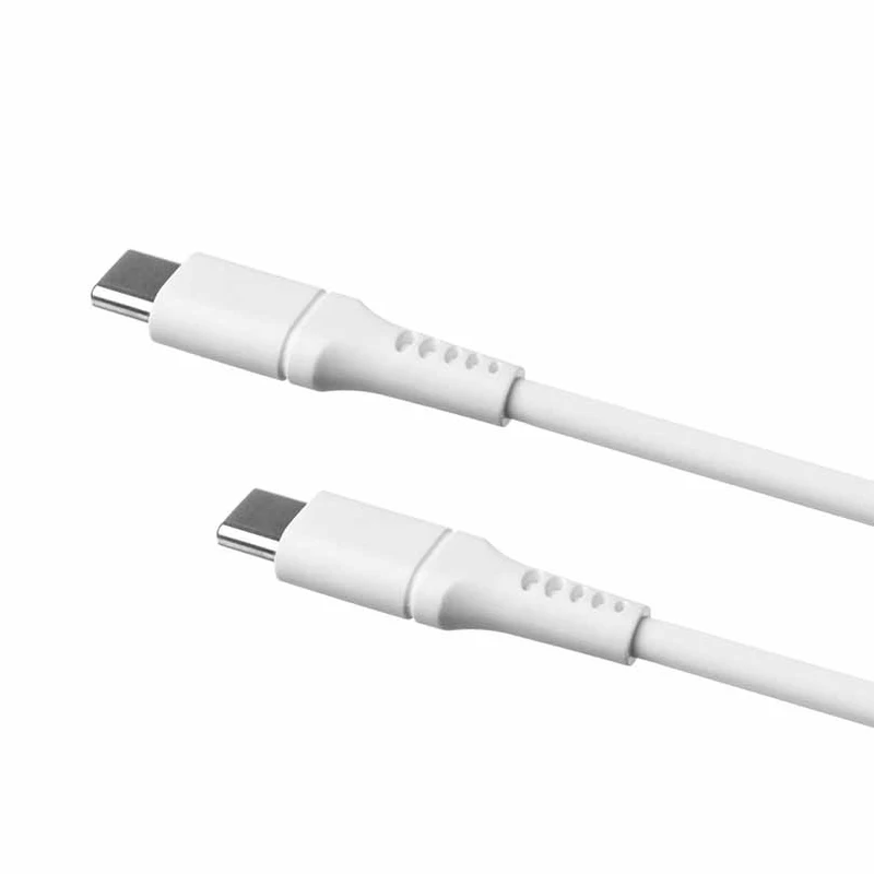FIXED LIQUID Silikonikaapeli 60W USB-C/C 2m Valkoinen - 8014730