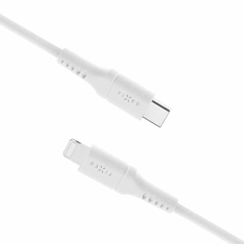 FIXED LIQUID Silikonikaapeli USB-C/Lightning 1.2m Valk. - 8014734