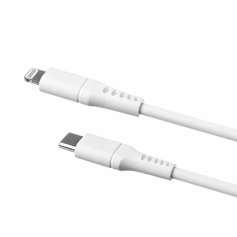 FIXED LIQUID Silikonikaapeli USB-C/Lightning 2m Valk. - 8014736