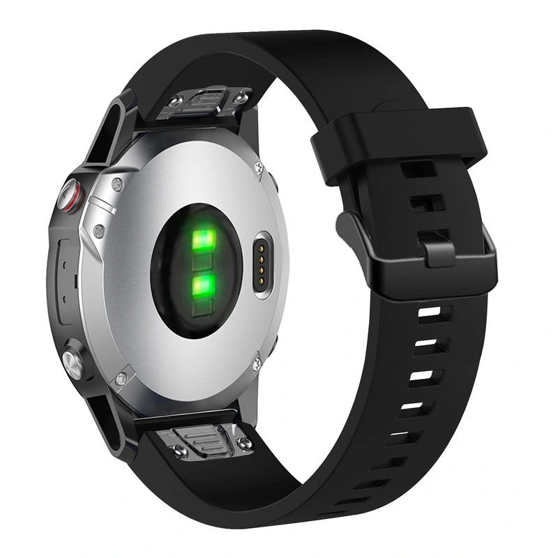 FIXED Silikoniranneke Garmin QuickFit 20 mm Musta - 8014965