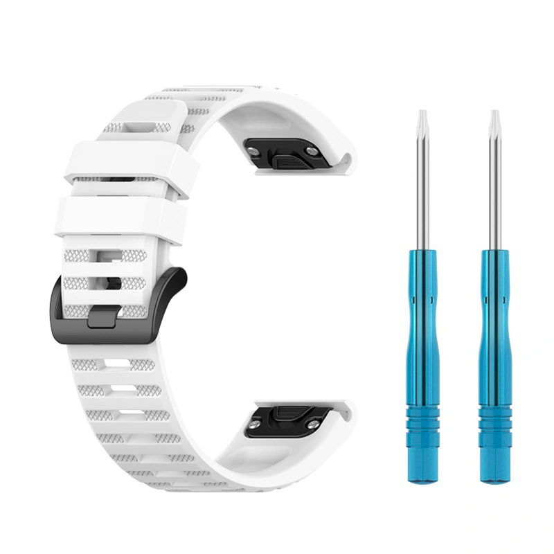 FIXED Silikoniranneke Garmin QuickFit 22 mm Valkoinen - 8014970