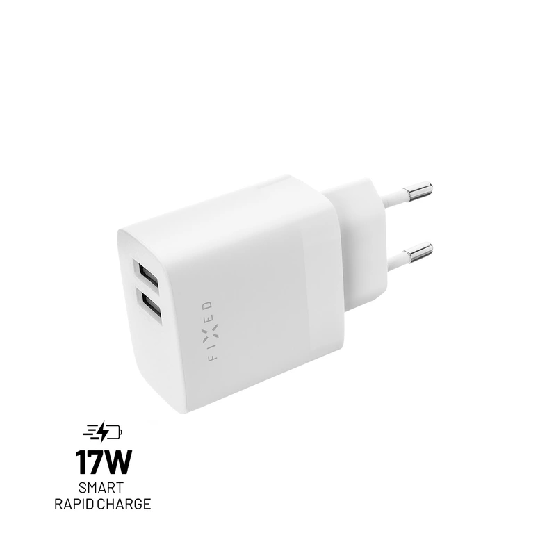 FIXED Kotilaturi 2xUSB-A 17W Valkoinen - 8014994