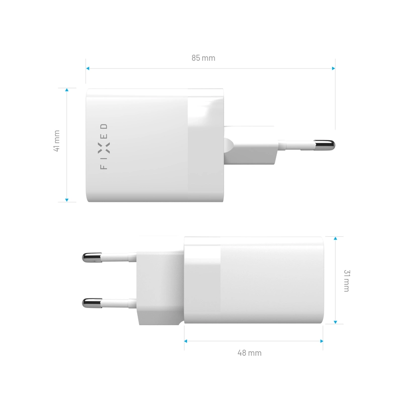 FIXED Supernopea Mini Kotilaturi 45W USB-C PD+USB-A Valk - 8014999