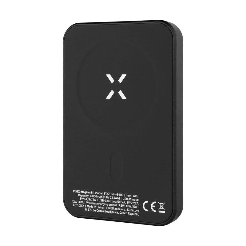 FIXED MagZen Langaton PD 20W Varavirta 6.000 mAh Musta - 8015170