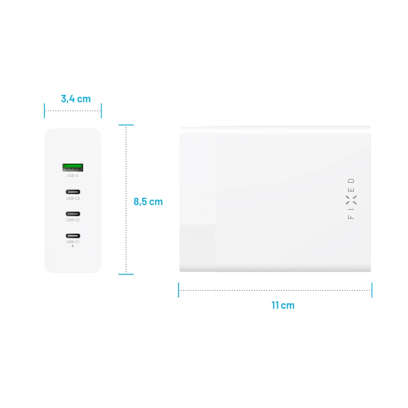 FIXED Supernopea GaN Työpöytälaturi 200W 3xUSB-C/USB-A - 8016119