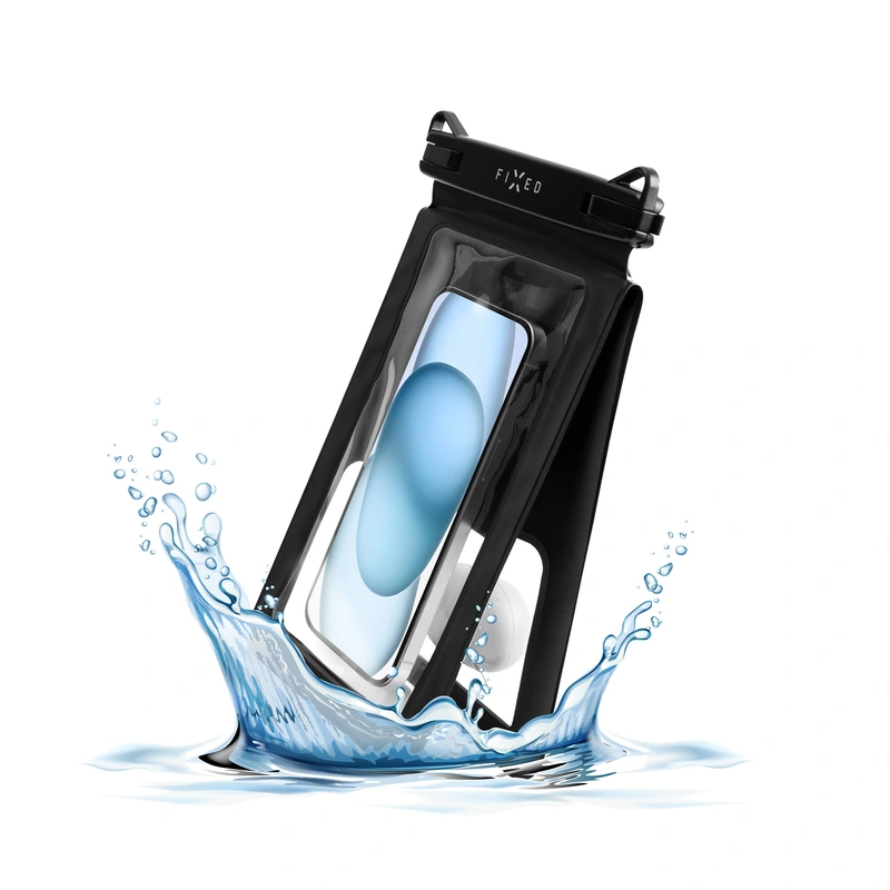 FIXED Vedenpitävä älypuhelimen kelluntatasku 2in1 Black - 8016317