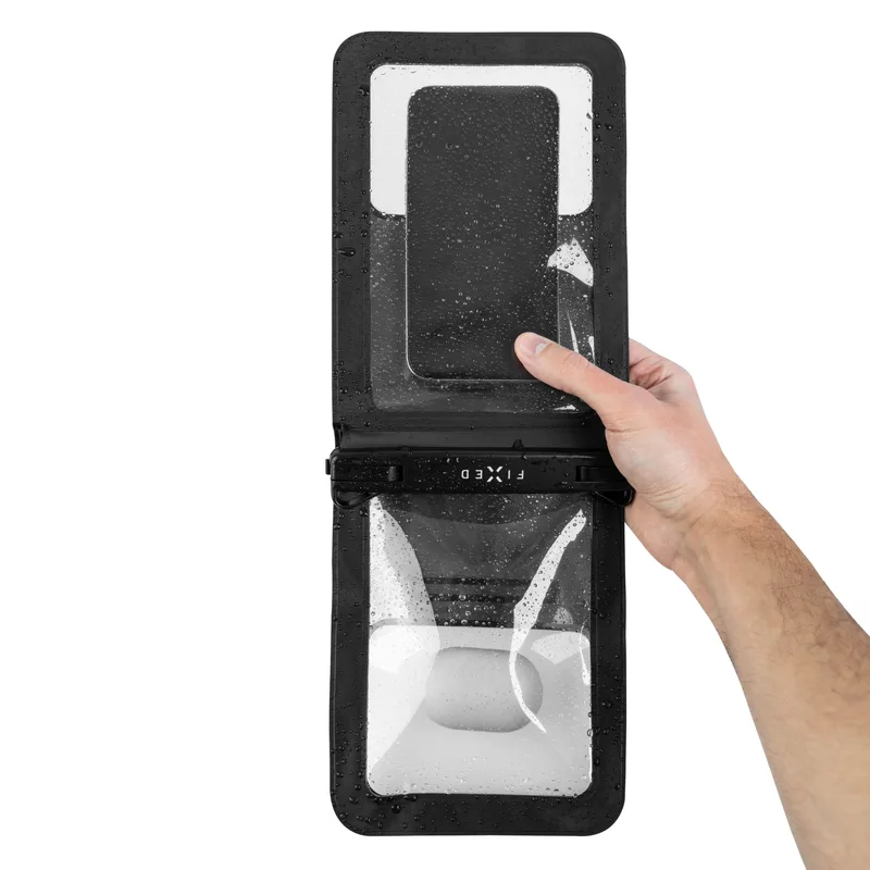 FIXED Vedenpitävä älypuhelimen kelluntatasku 2in1 Black - 8016317