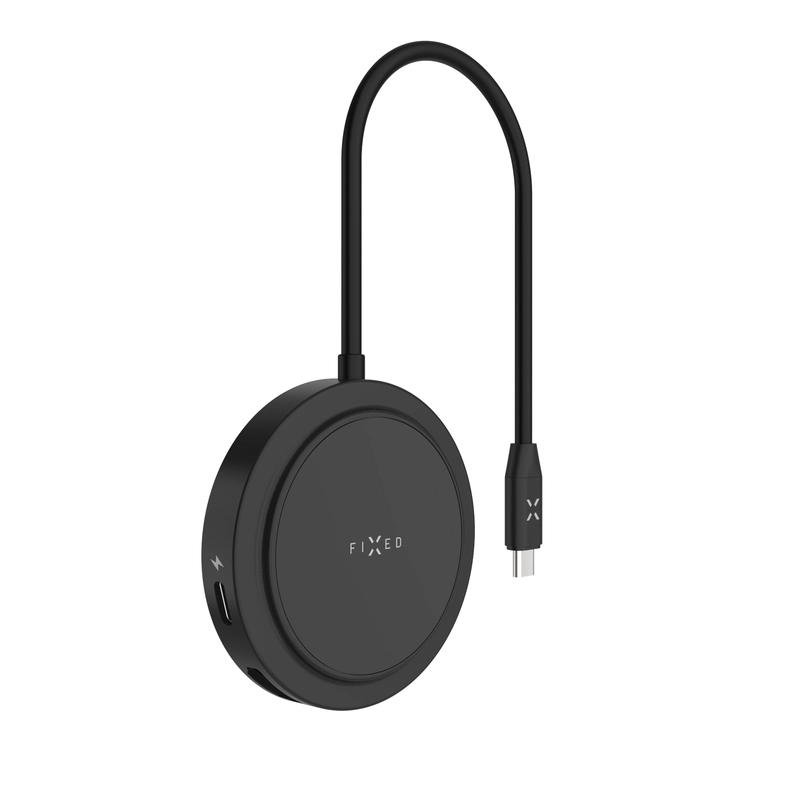 FIXED MagHub 7in1 USB-C HUB 4K & langaton lataus Musta - 8016457