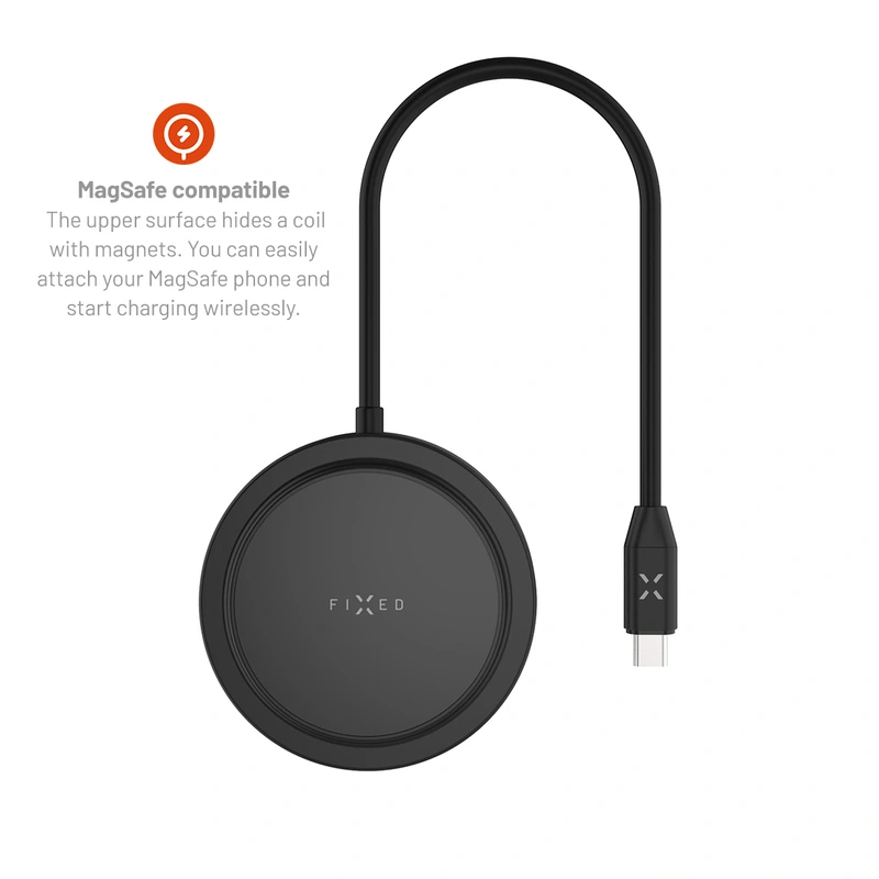 FIXED MagHub 7in1 USB-C HUB 4K & langaton lataus Musta - 8016457