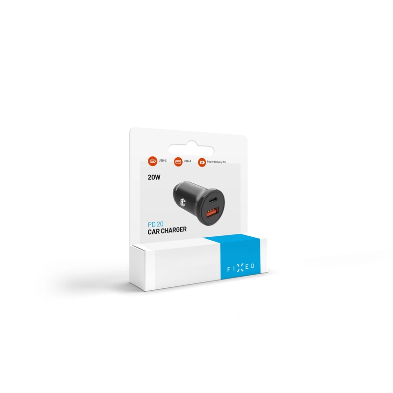 FIXED Nopea Autolaturi 20W USB-C PD/USB-A Musta - 8016460