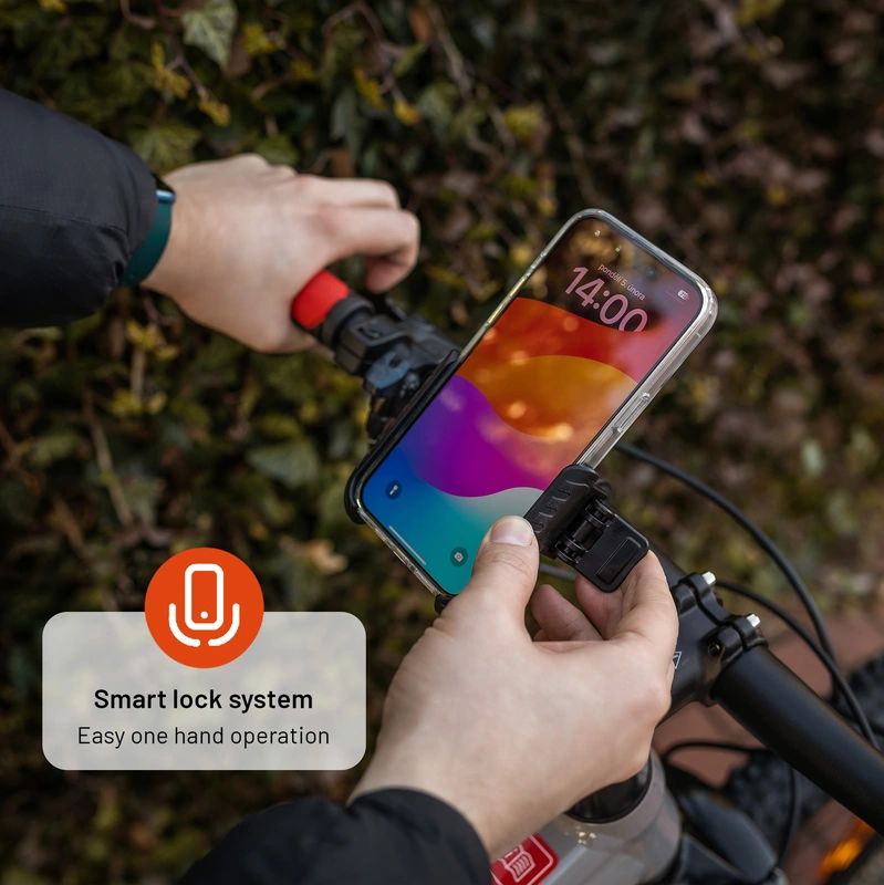 FIXED Bikee Plus Smart Lock puhelimen pyöräteline Musta - 8016534