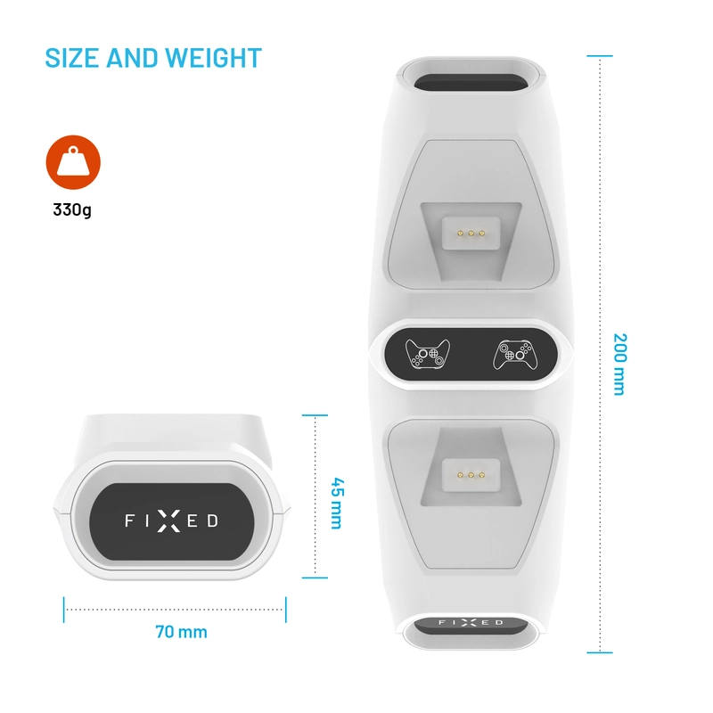 FIXED Ohjain laturi Xbox One, S/X & Elite Valk. - 8016548