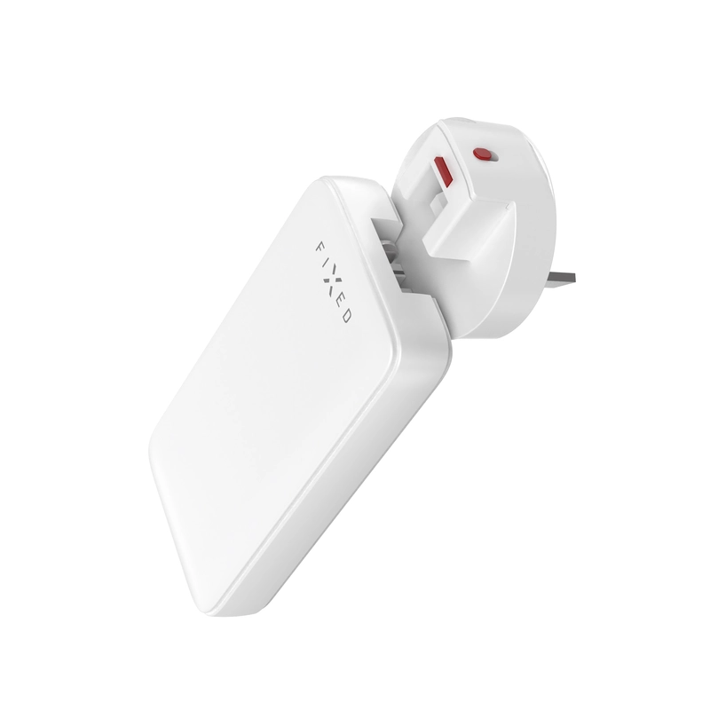 FIXED Ohut matkalaturi 2x USB-C 45W EU/UK/USA/AUS Valkoinen - 8016583