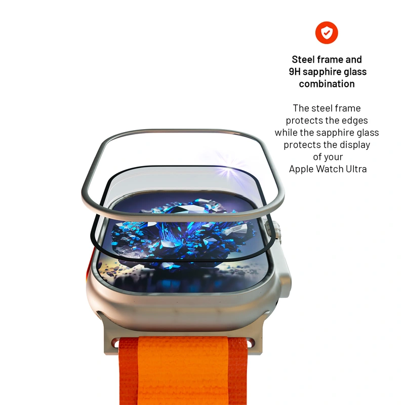 FIXED Metallirunko/Safiirilasi Apple Watch Ultra 49mm - 8016730