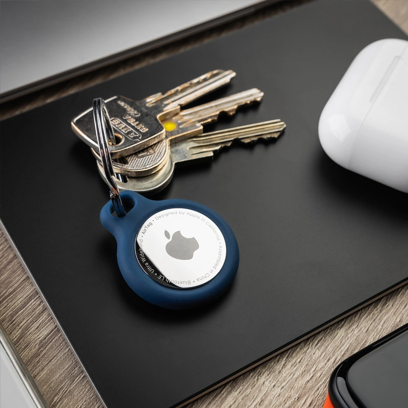 FIXED Silky Apple AirTag avaimenperäkotelo Musta - 8016740