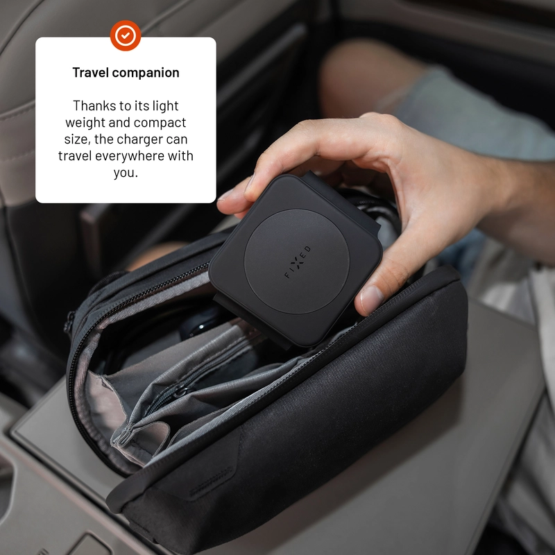 FIXED Flex Samsung 3in1 taitettava langaton laturi Musta - 8016793