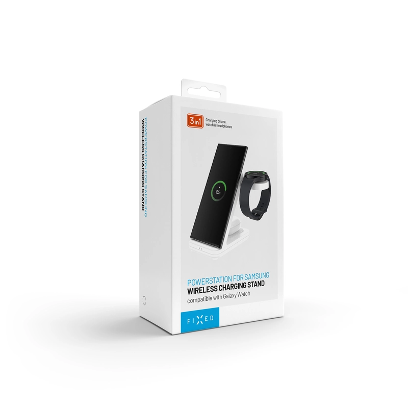 FIXED 3in1 Langaton Latausasema Samsung laitteille Valk. - 8016940