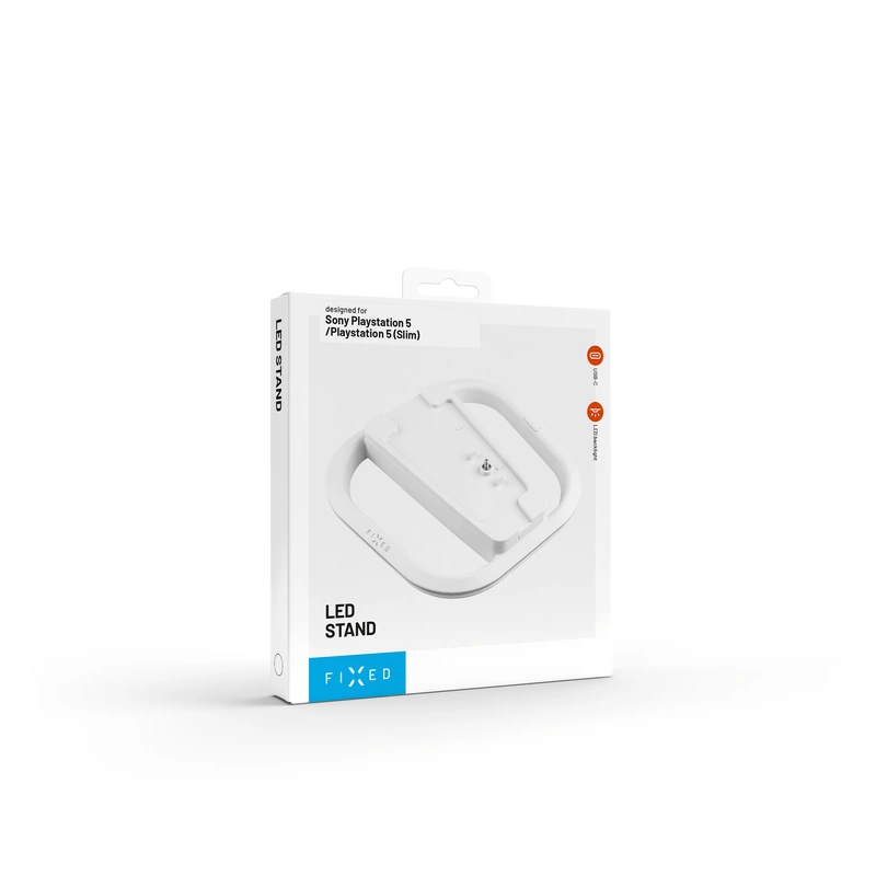 FIXED LED-monivalojalusta PS5/PS5 Slim Valkoinen - 8017008