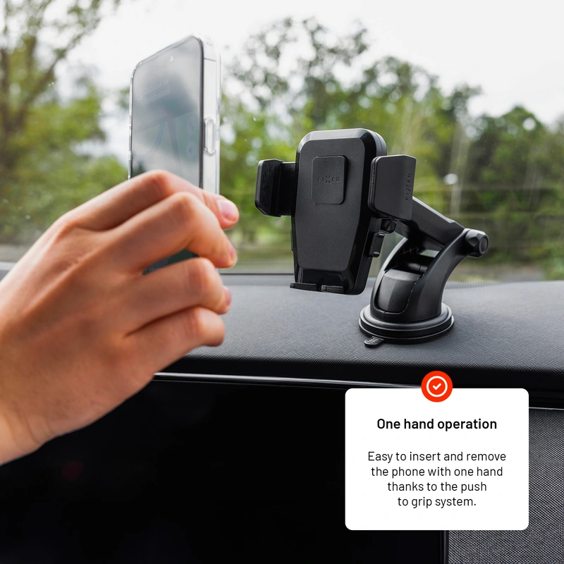 FIXED Iconiq XXL Puhelinteline Tuulilasi/Kojelauta Musta - 8017366