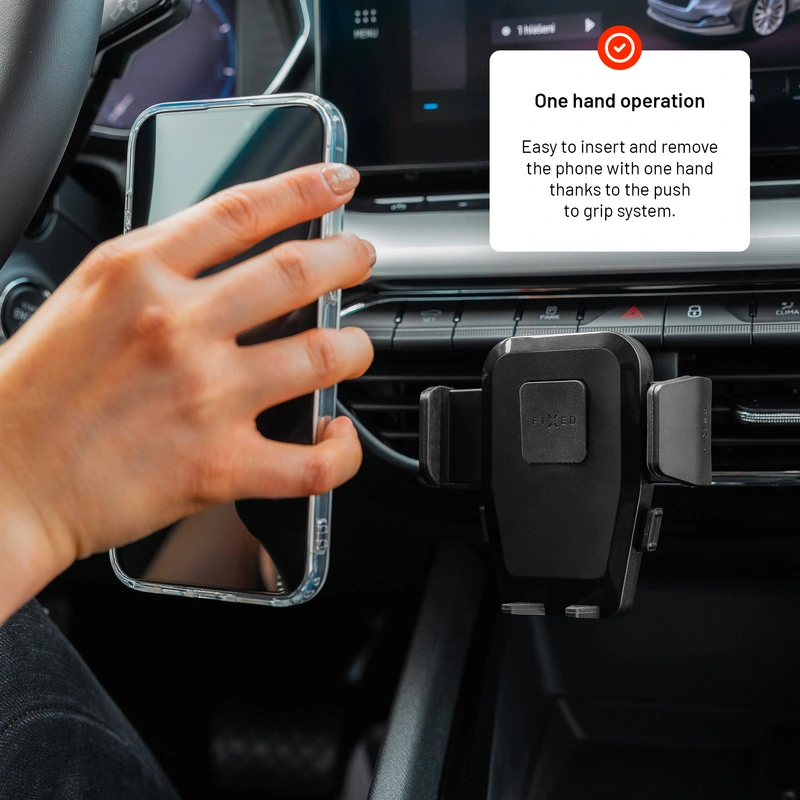 FIXED Iconiq Puhelinteline ilmanvaihtoritilään Musta - 8017371