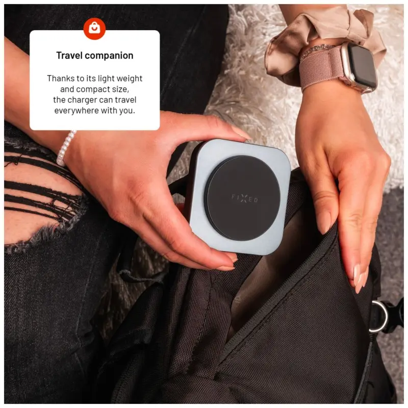 FIXED MagFlex Alu 3in1 taitettava langaton laturi teline - 8017373