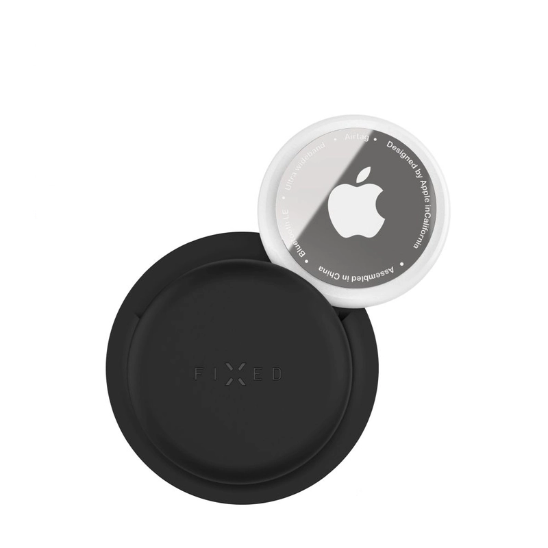 FIXED Silikoninen tarrakotelo Apple AirTag Musta - 8017549