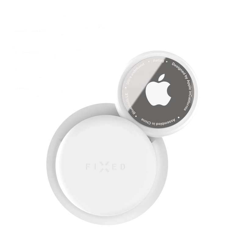 FIXED Silikoninen tarrakotelo Apple AirTag Valkoinen - 8017550