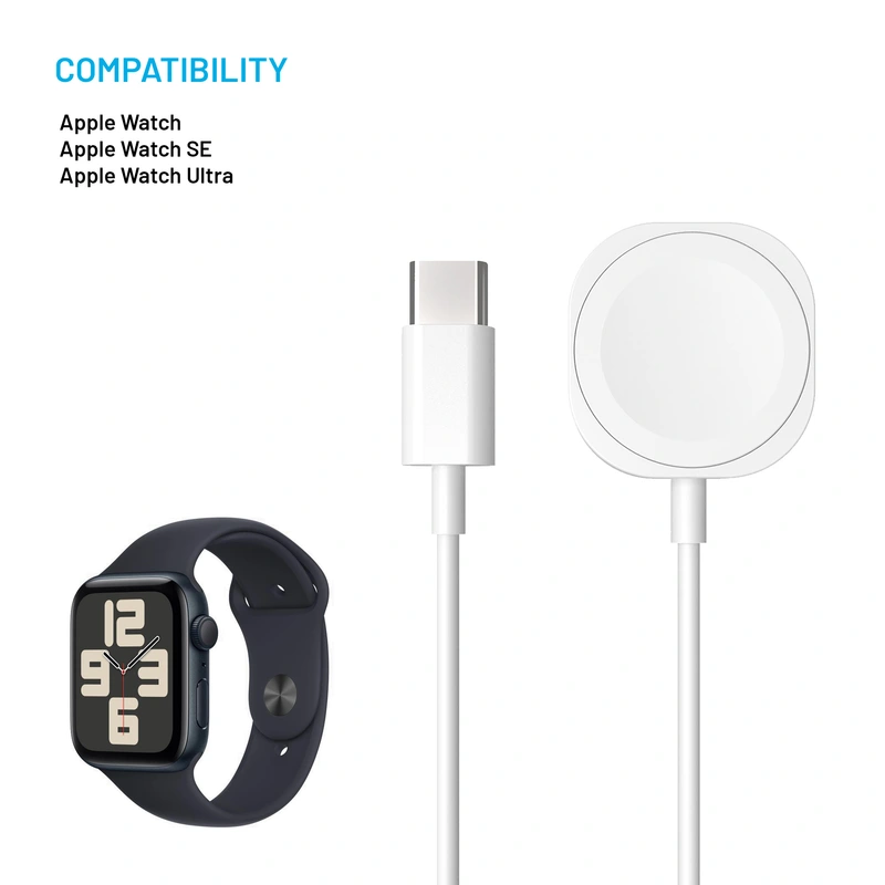 FIXED USB-C-latauskaapeli Apple Watch kellolle Valkoinen - 8017554
