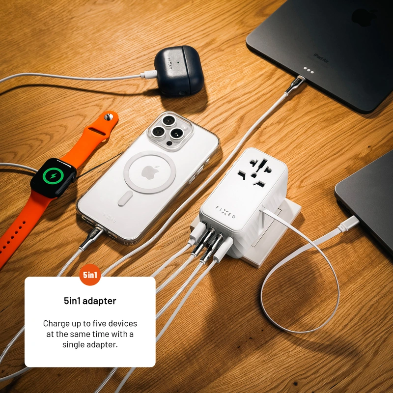 FIXED Matkaadapteri/laturi USB-C/-A 85W EU/UK/USA/AUS - 8017695