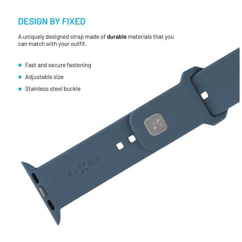 FIXED Sporttinen silikoniranneke Apple Watch 38/40/41mm Vihreä-sininen - 8017702