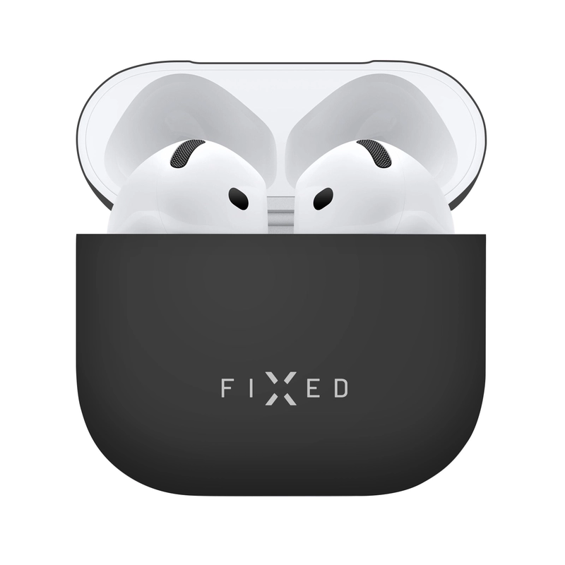 FIXED Silky Silikonikotelo Apple AirPods 4/4 ANC Musta - 8017749