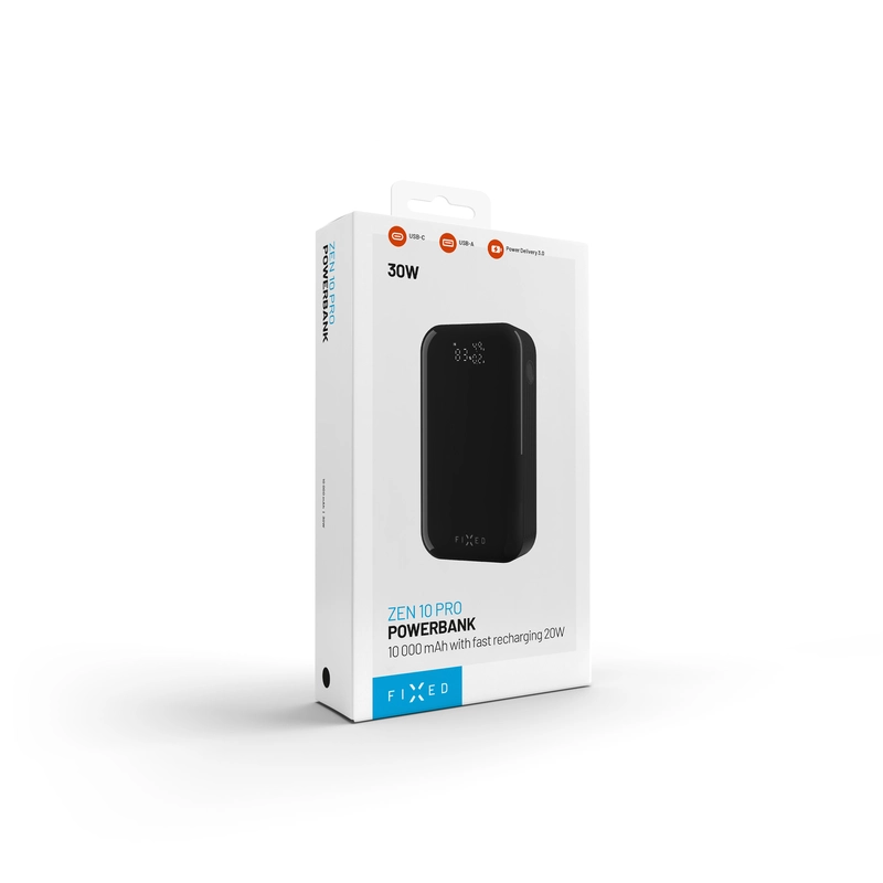 FIXED Zen 10 PRO USB-C PD 30W Varavirta 10.000 mAh Musta - 8017800