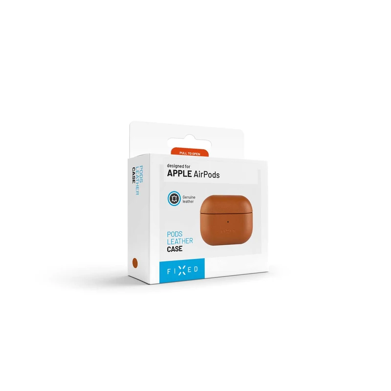 FIXED Aitoa nahkaa oleva Airpods 4/4 ANC kotelo Ruskea - 8017976