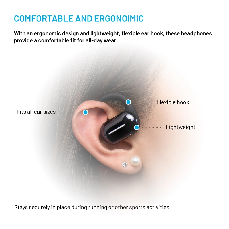 FIXED Nods langattomat kuulokkeet IPX5 BT5.3 Musta - 8017977