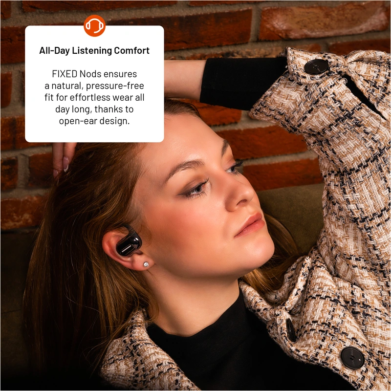 FIXED Nods langattomat kuulokkeet IPX5 BT5.3 Musta - 8017977