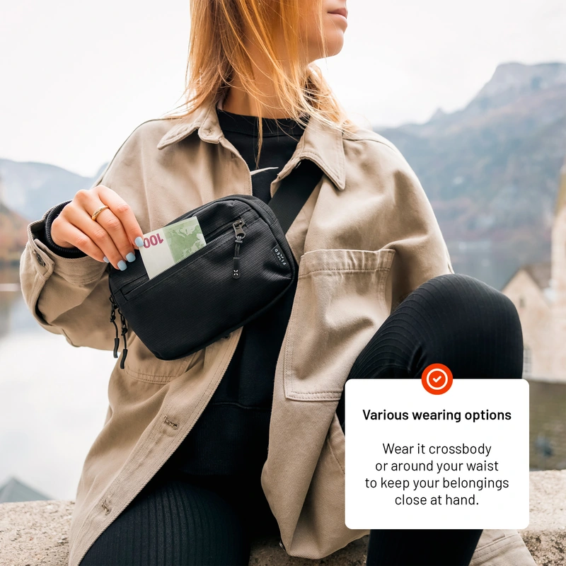 FIXED Vyötäröpussi taskuilla Camino vyö musta - 8018000