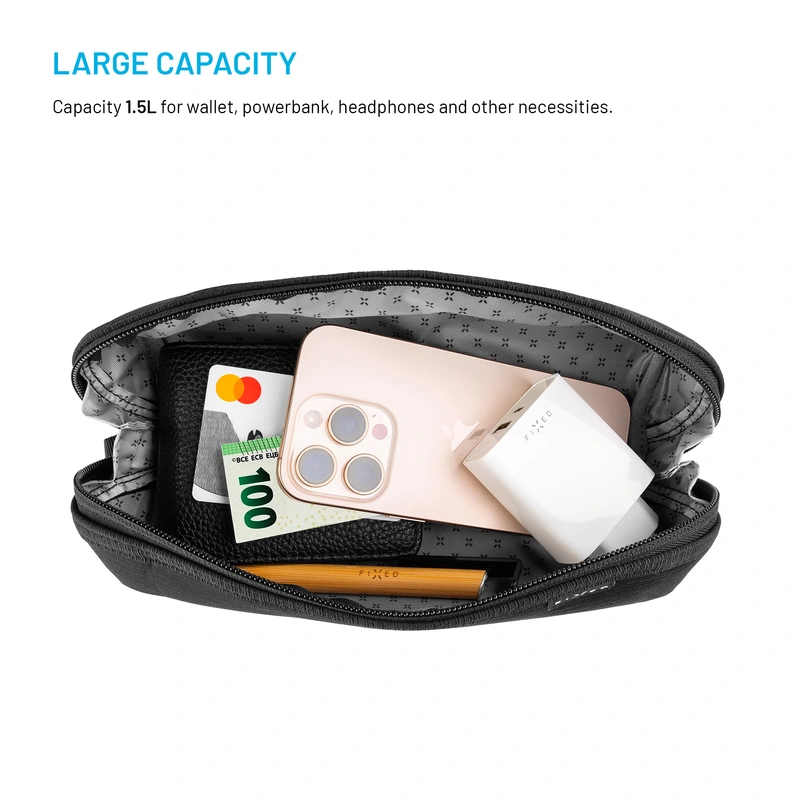 FIXED Camino Pack puhelimille ja tarvikkeille Musta - 8018002