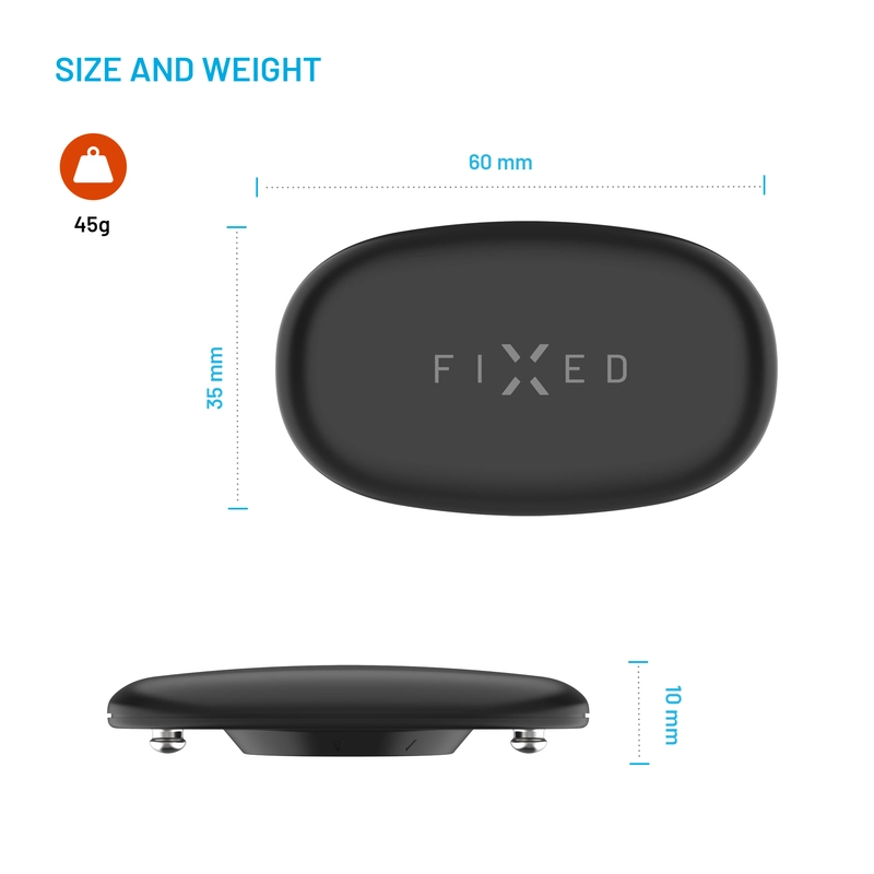 FIXED PULSE DUAL -sykevyöllä varustettu sykemittari (HR+HRV) Musta - 8018042