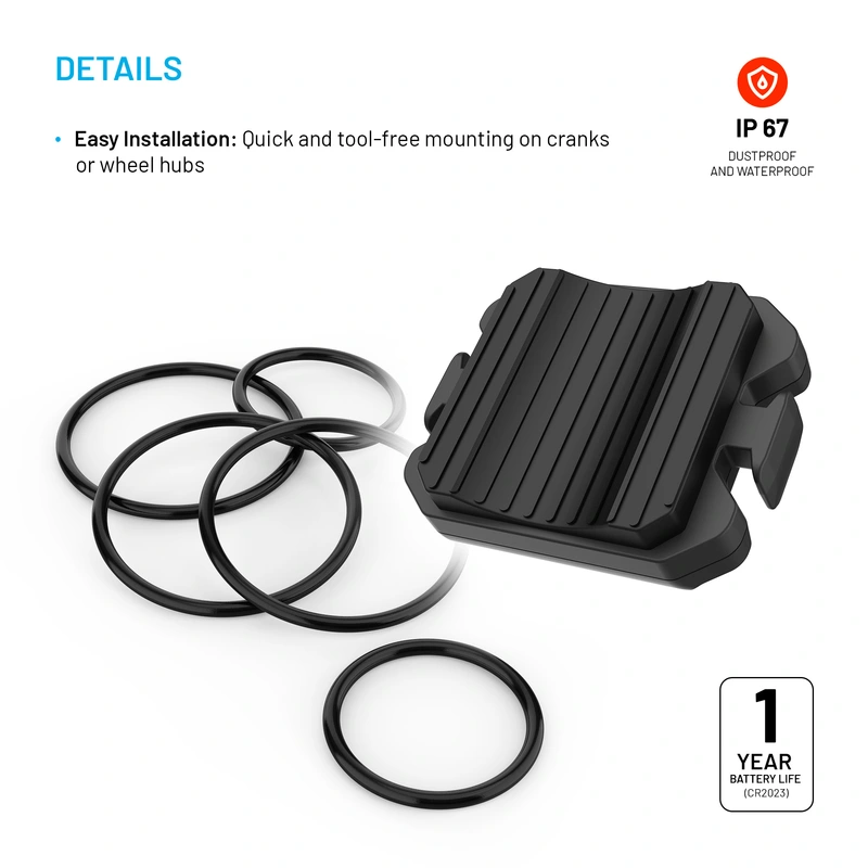 FIXED Spin Cadence/nopeusanturi musta - 8018043