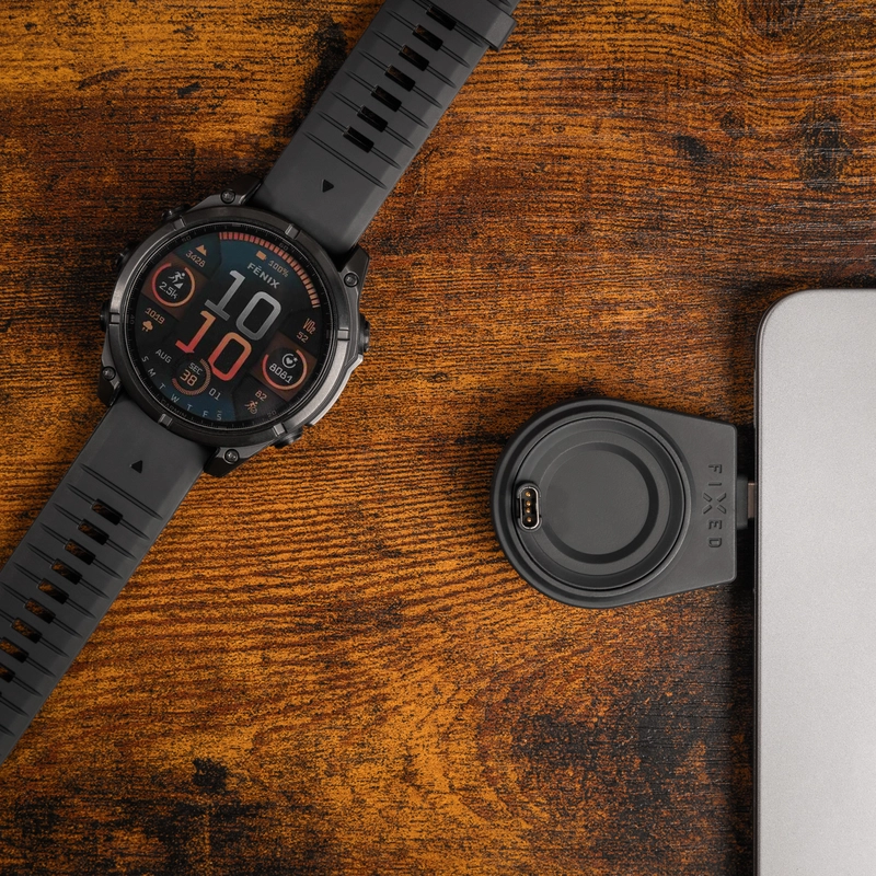 FIXED 3in1 Langaton Latausasema sunniteltu Garmin kellolle Musta - 8018109