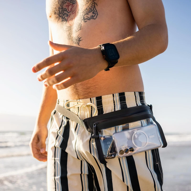 FIXED DRY BELT vedenpitävä älypuhelimen vyölaukku Musta - 8018137