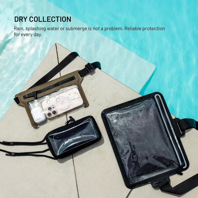 FIXED DRY BELT vedenpitävä älypuhelimen vyölaukku Musta - 8018137