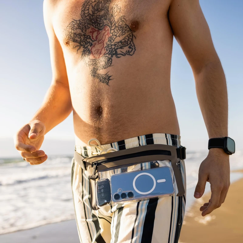 FIXED DRY BELT vedenpitävä älypuhelimen vyölaukku Khaki - 8018138