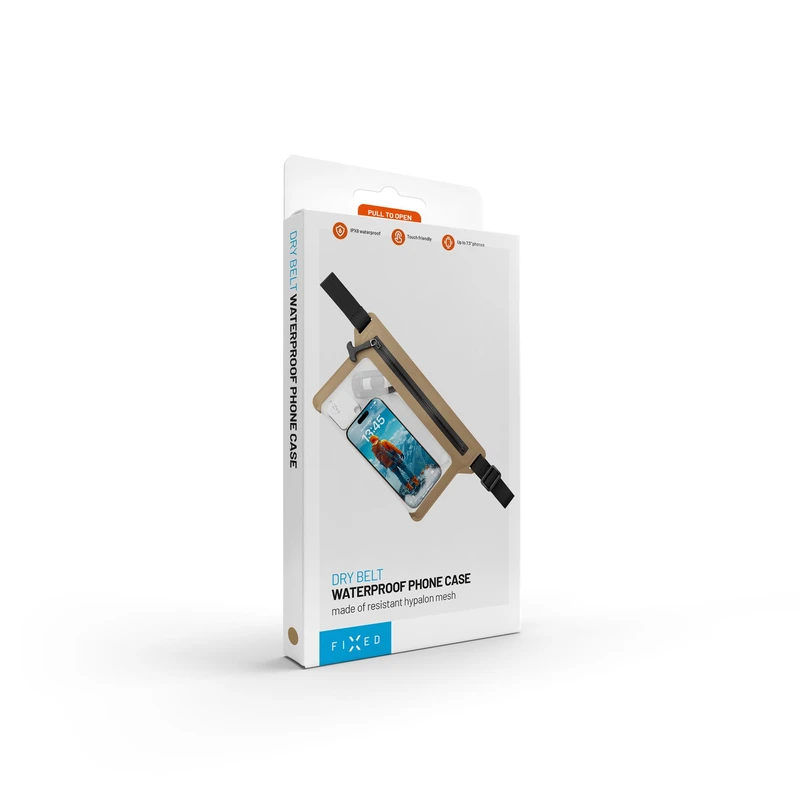 FIXED DRY BELT vedenpitävä älypuhelimen vyölaukku Khaki - 8018138