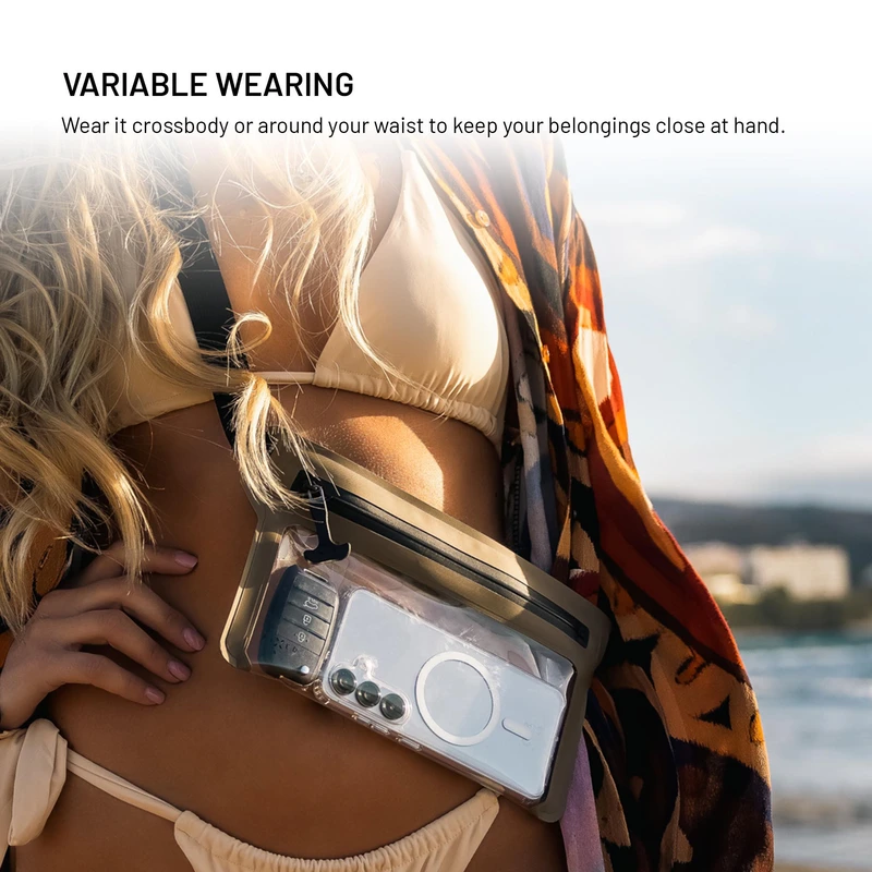 FIXED DRY BELT vedenpitävä älypuhelimen vyölaukku Khaki - 8018138