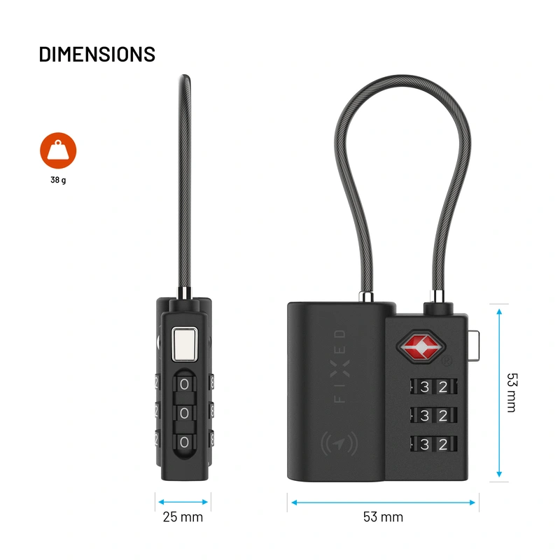 FIXED Tag Lock Paikanninlukko Apple Find My toiminnolla Musta - 8018144