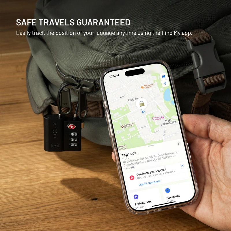 FIXED Tag Lock Paikanninlukko Apple Find My toiminnolla Musta - 8018144