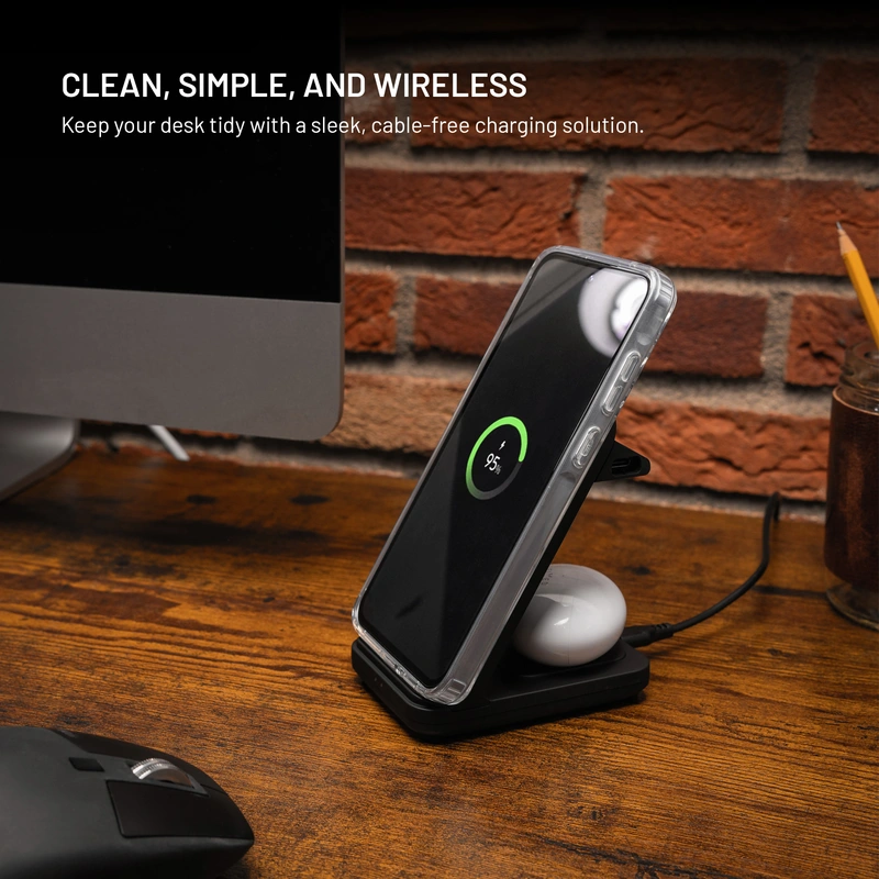 FIXED 2in1 Universaali Langaton Latausasema Musta - 8018207